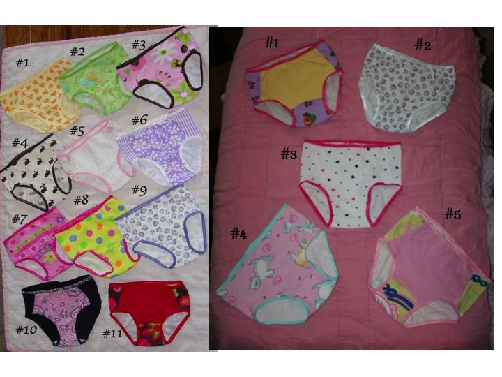 Pattern Description Panties for little girls Pattern Sizing 86122 I made