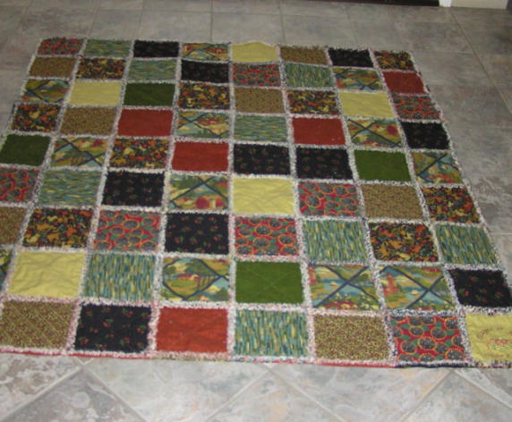 No Pattern Used Rag quilt